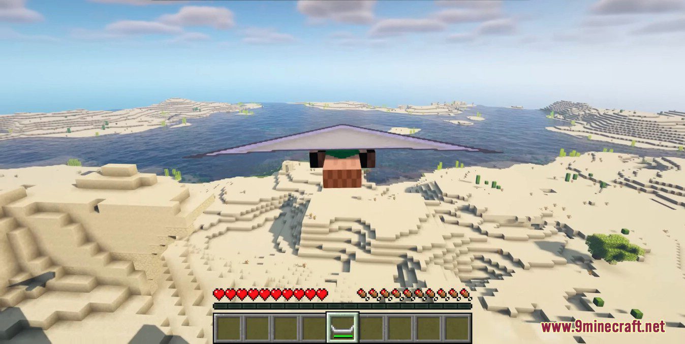 description_8 Hang Glider Mod (1.20.4) - volando en el cielo