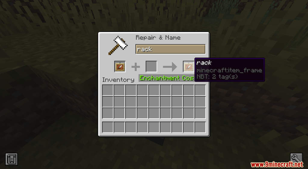 description_0 Tool Rack Data Pack (1.20.2, 1.19.4) - хранит инструменты и оружие!