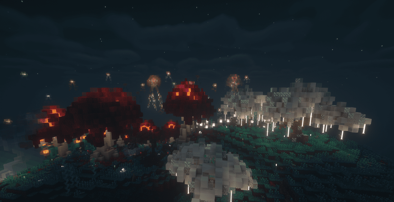 Imagen 1 de Floating Bioluminescent Island | Mapa de Minecraft