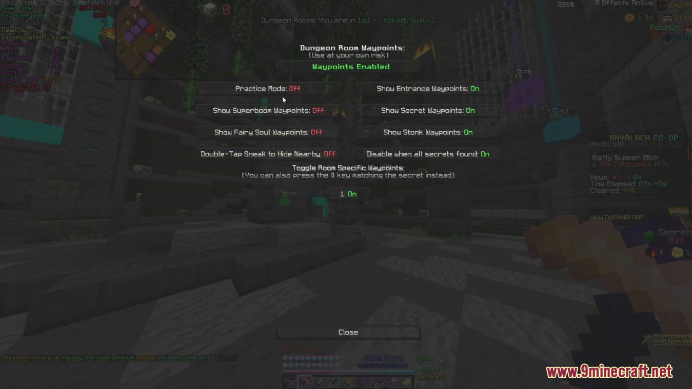 description_8 Dungeon Rooms Mod (1.8.9) - unraveling the deepest secrets of Hypixel Skyblock.