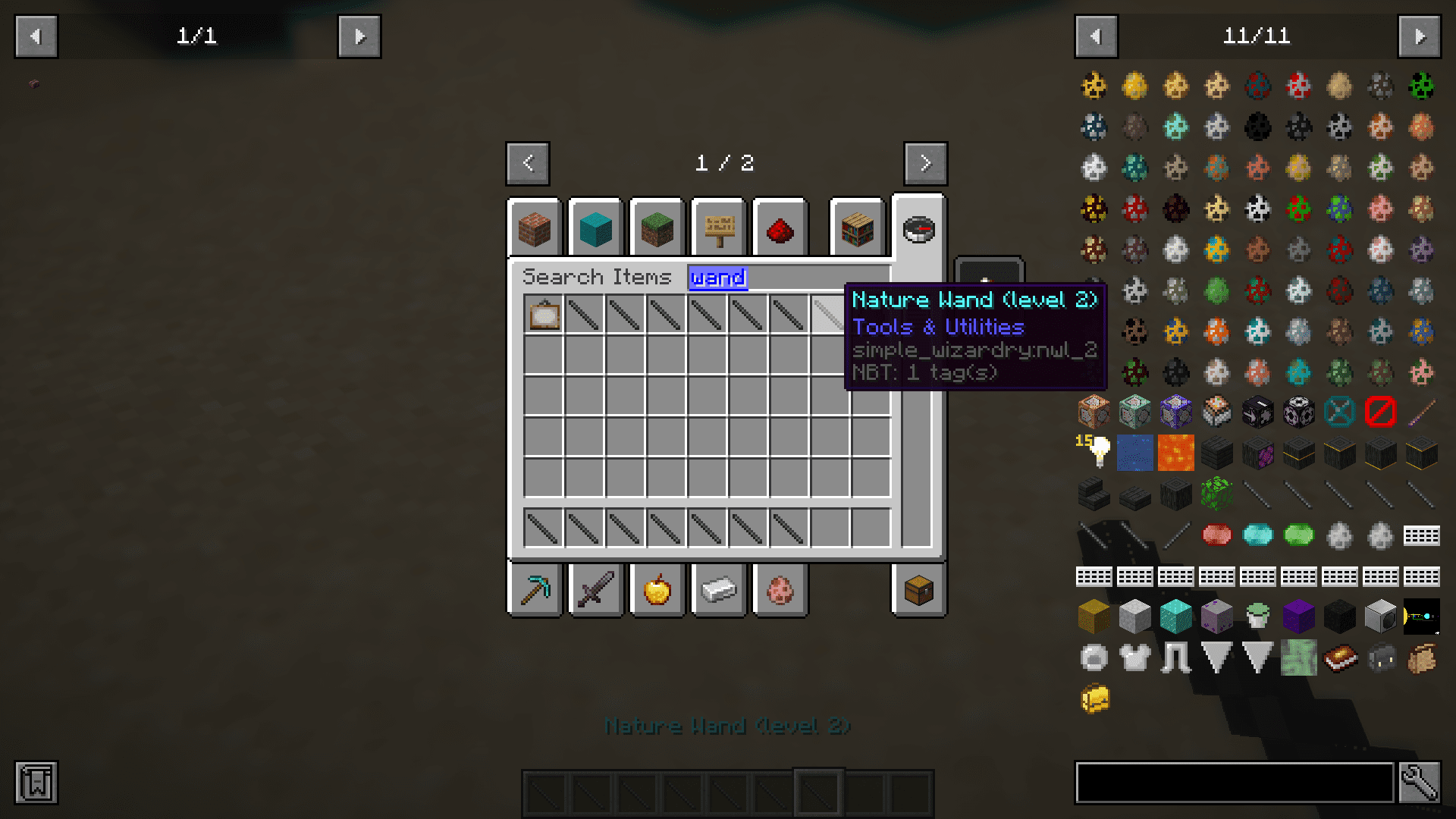 image 3 for  Simple Wizardry Mod (1.20.1) - палочка, которую можно улучшать с помощью драгоценных камней