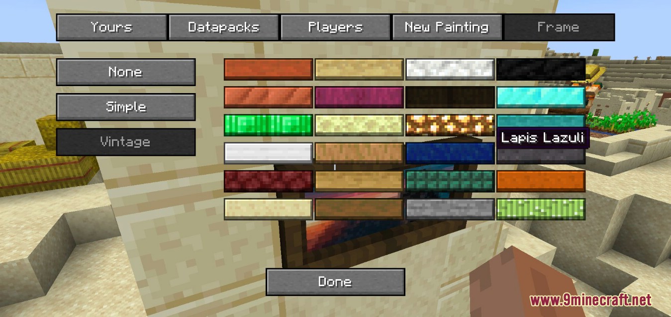 description_10 Immersive Paintings Mod - создавайте собственные картины