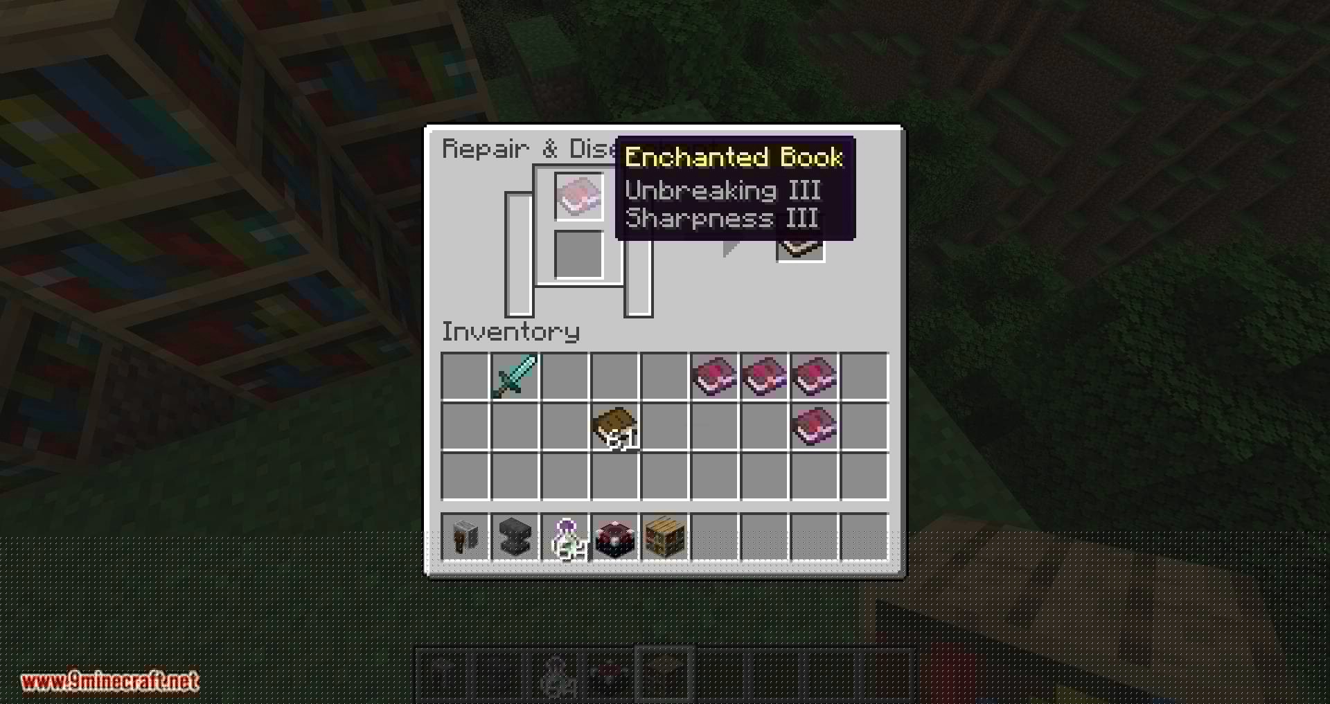 image 9 for Мод Grind Enchantments (1.20.5) - снятие и перенос заклинаний
