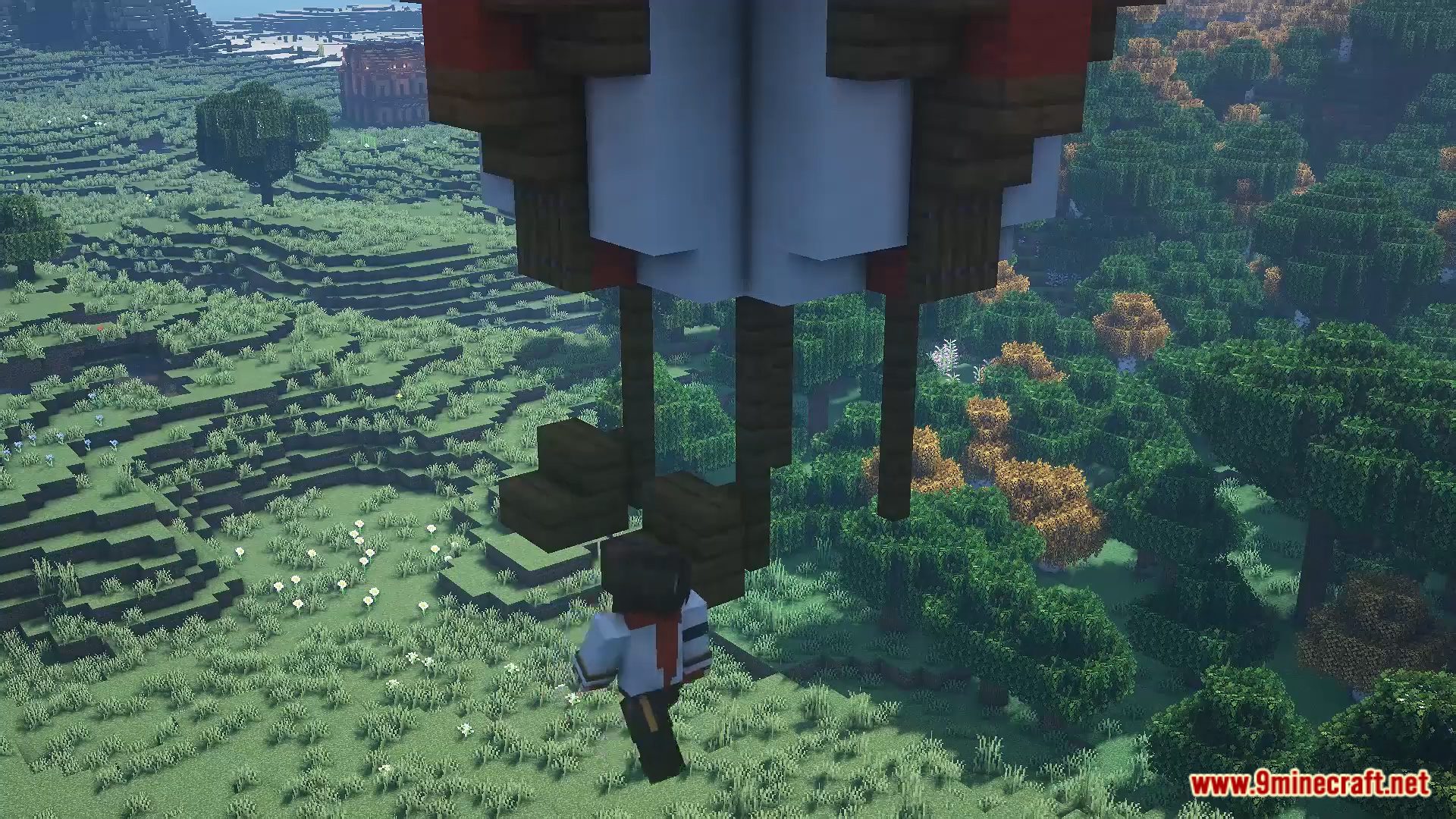 description_3 Hot Air Balloon Datapack (1.20.2, 1.19.4) - Minecraft Mobile Base!