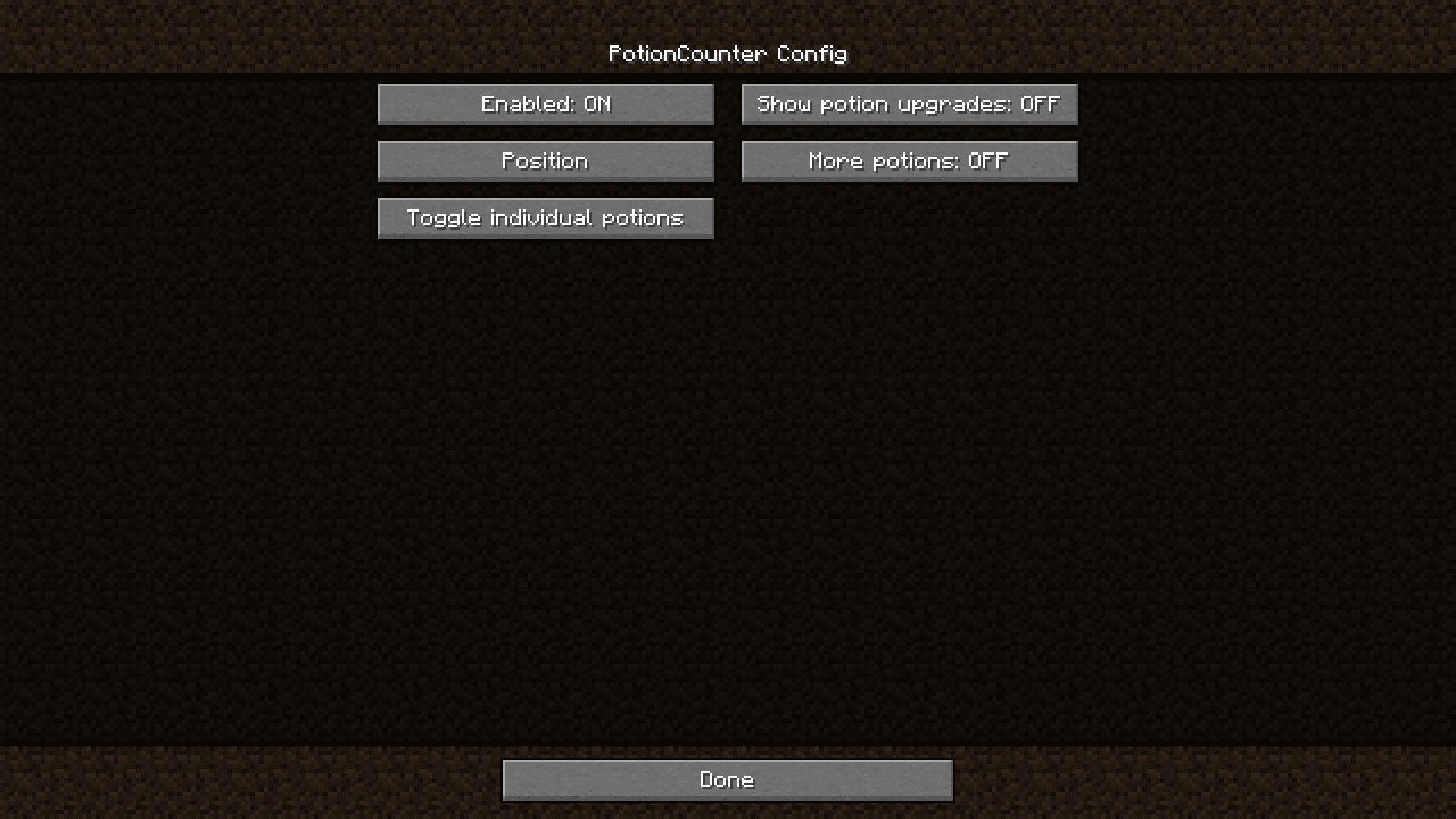 image 4 for Мод счетчика зелий (1.20.6) – наложение отображения зелий