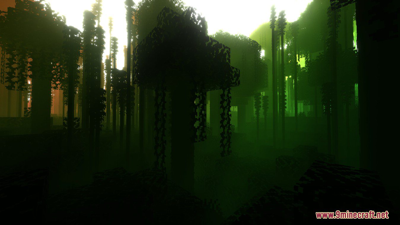 description_0 Ominous Shaders 1.20.4 - um pacote colorido de sombreadores de neblina