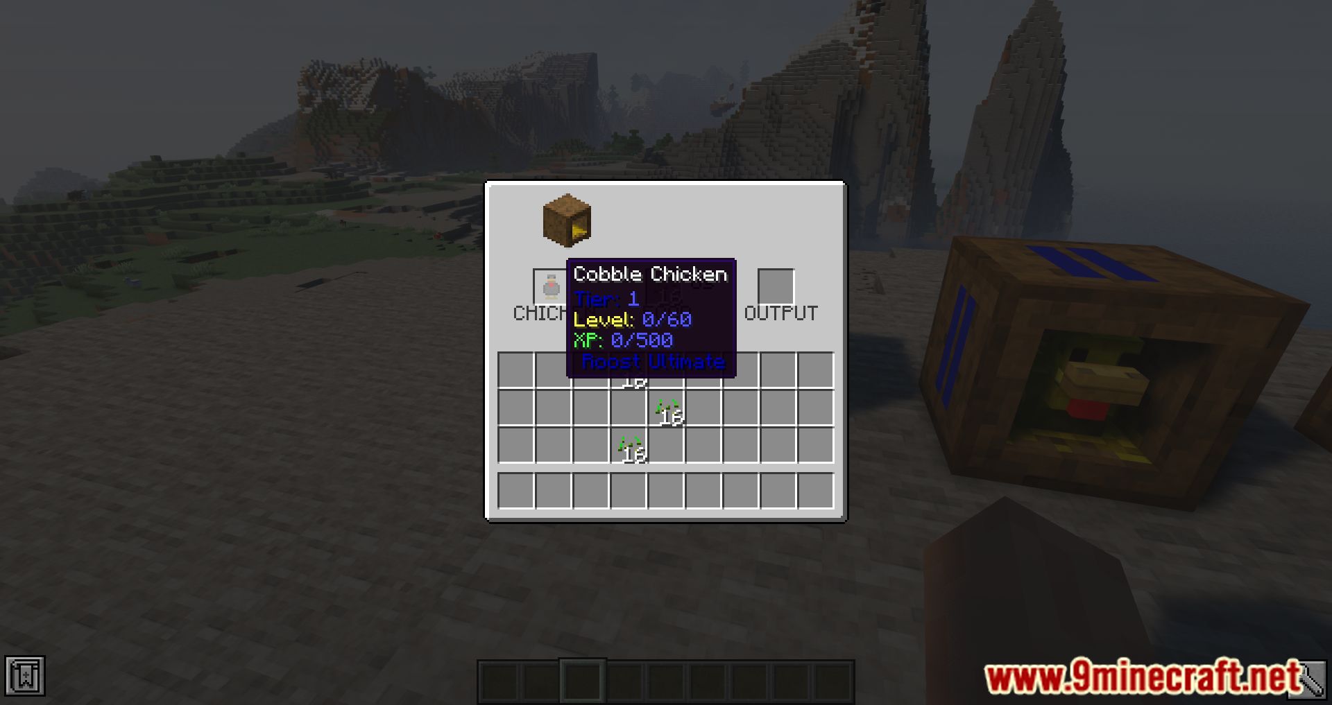 description_8 Roost Ultimate Mod (1.20.4) - capture, breed and extract resources for chickens