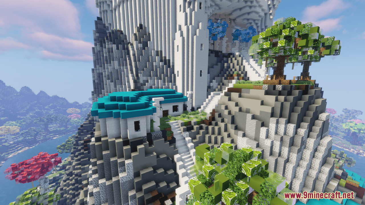description_7 Map Winter Castle (1.20.4, 1.19.4) - DIY Frozen Kingdom