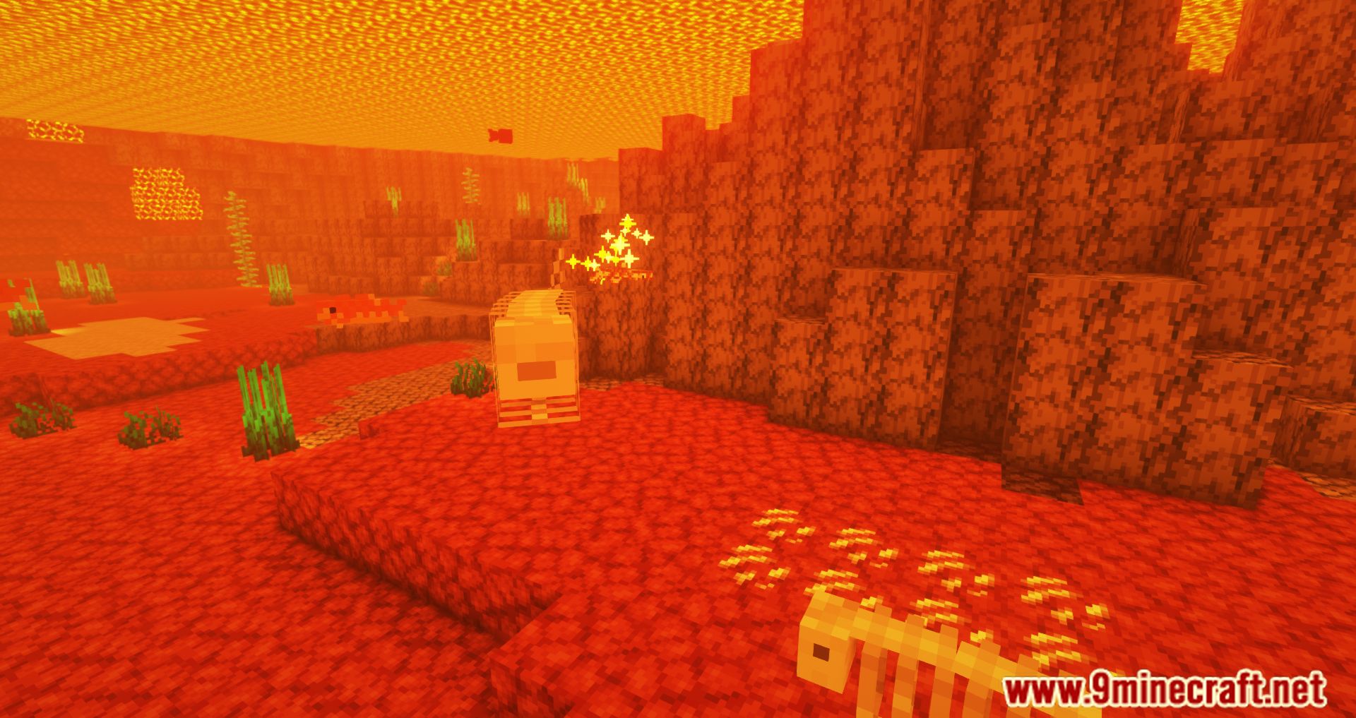 description_7 Nether Depths Upgrade Mod (1.20.1) - adds flora and fauna to the lava sea
