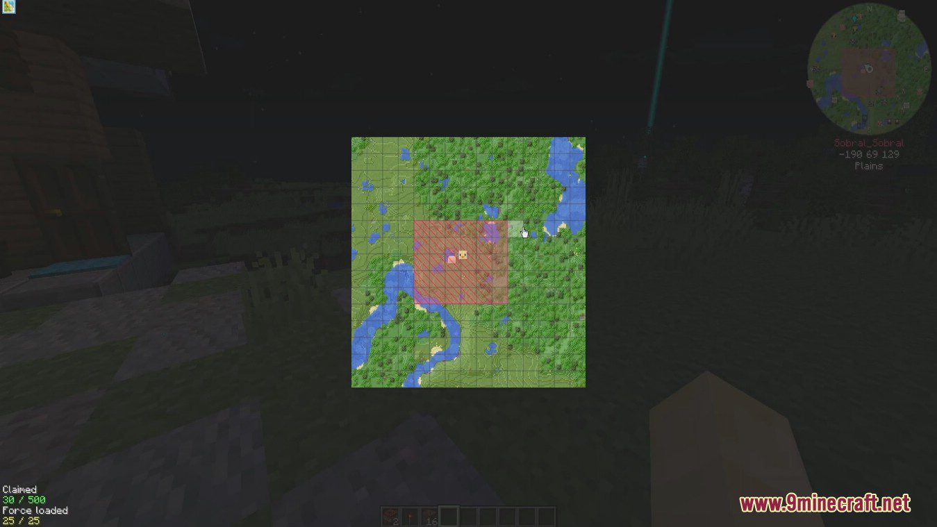 description_1 FTB Chunks Mod (1.20.1) - запрос чанков и защита блоков