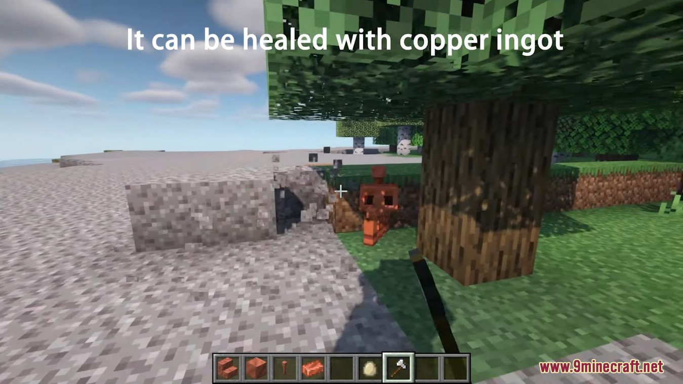 image 7 for Copper Golem Mod (1.20.4) - Разрядник для молний