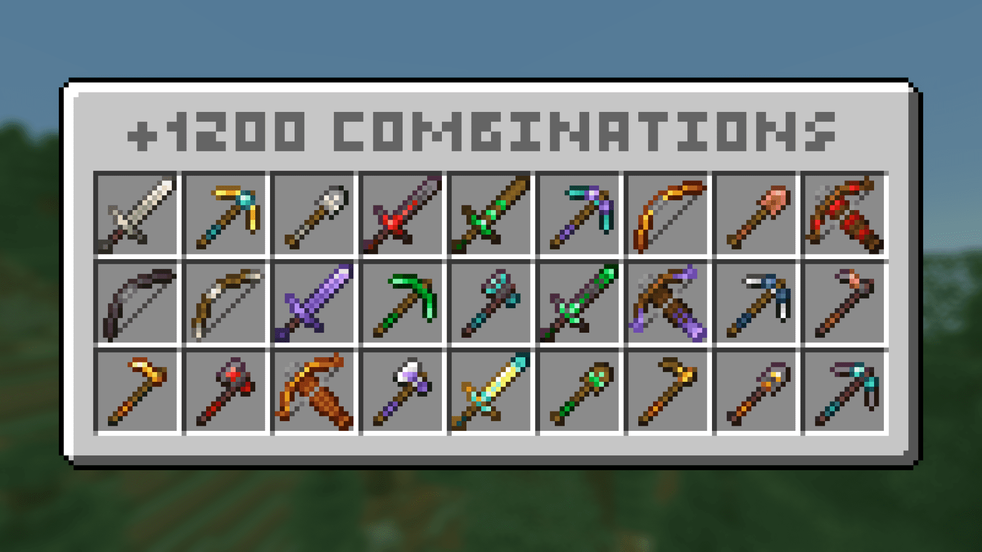 description_0 Tool Trims Mod (1.19.4) - обрезки оружия и инструментов