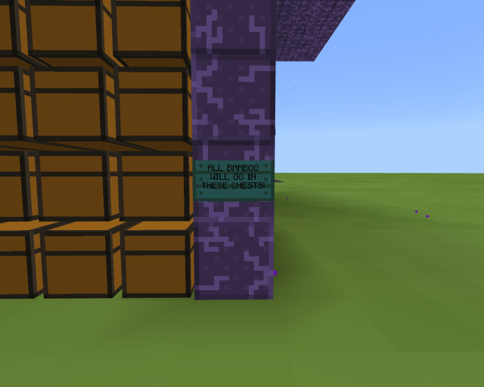 description_3 Bedrock Auto Sweeping Bamboo Farm Map