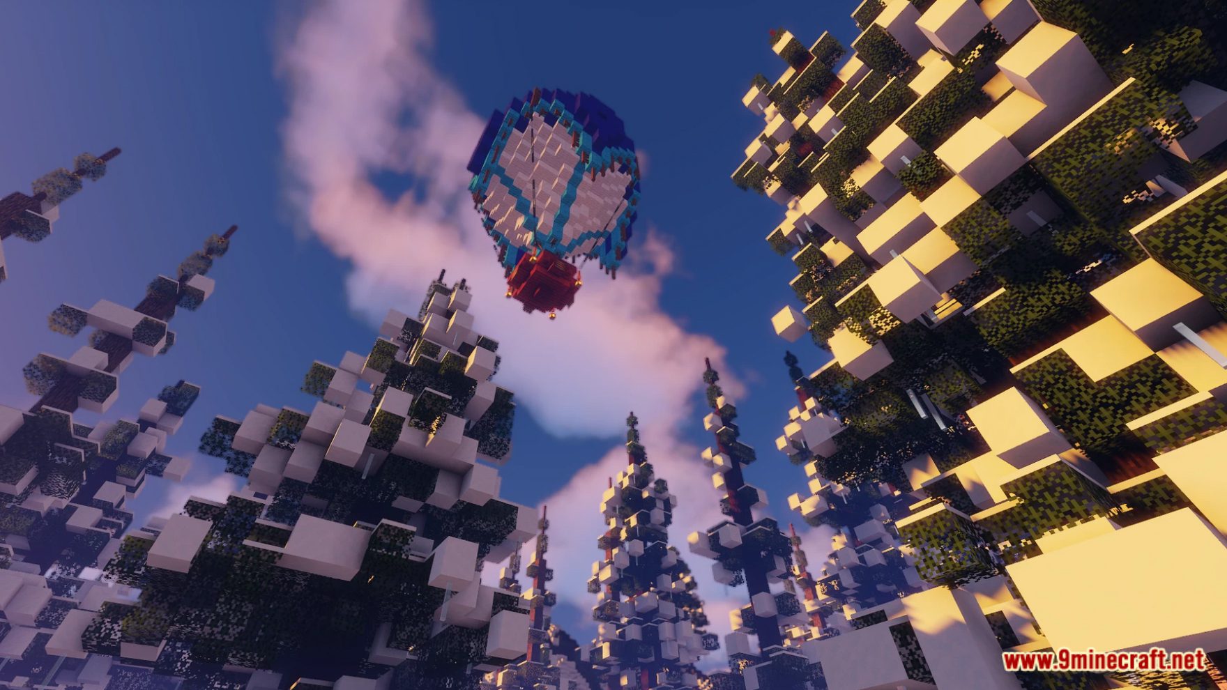 description_6 Hot Air Balloon Datapack (1.20.2, 1.19.4) - Minecraft Mobile Base!