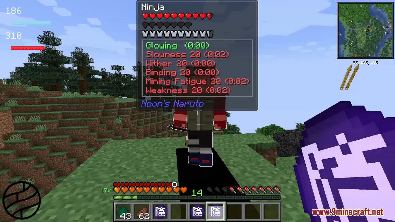 description_8 Noon's Naruto Mod 1.18.2 is one of the most Naruto-like mods.
