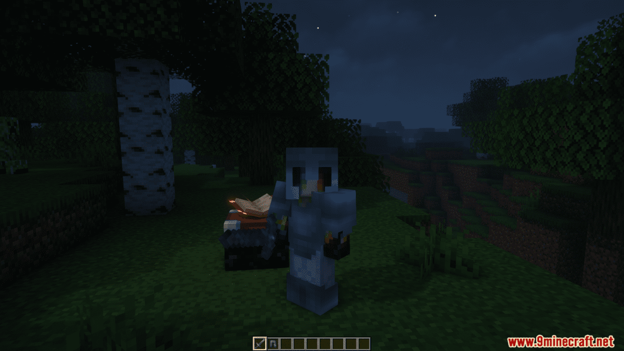 image 3 for Dark Glint Mod (1.20.5) - dark blue shine nebula with vanilla enchantment