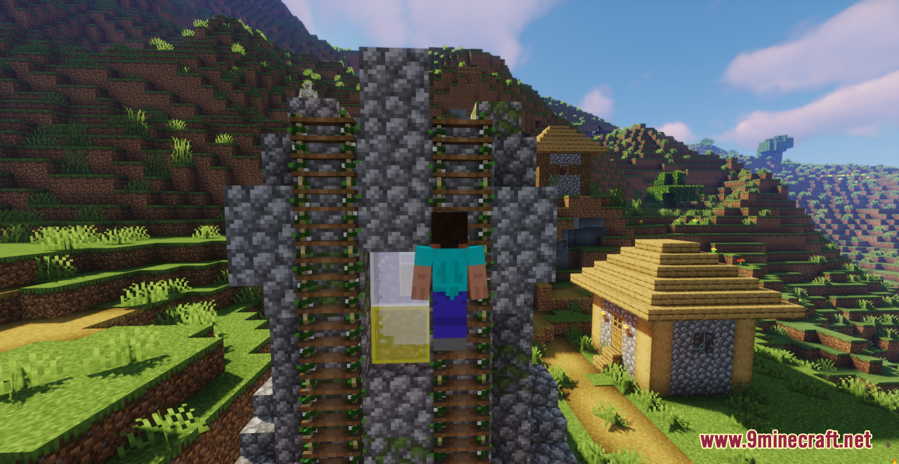 description_5 Веревочная лестница с лианами Resource Pack (1.19.2, 1.19) - Пакет текстур