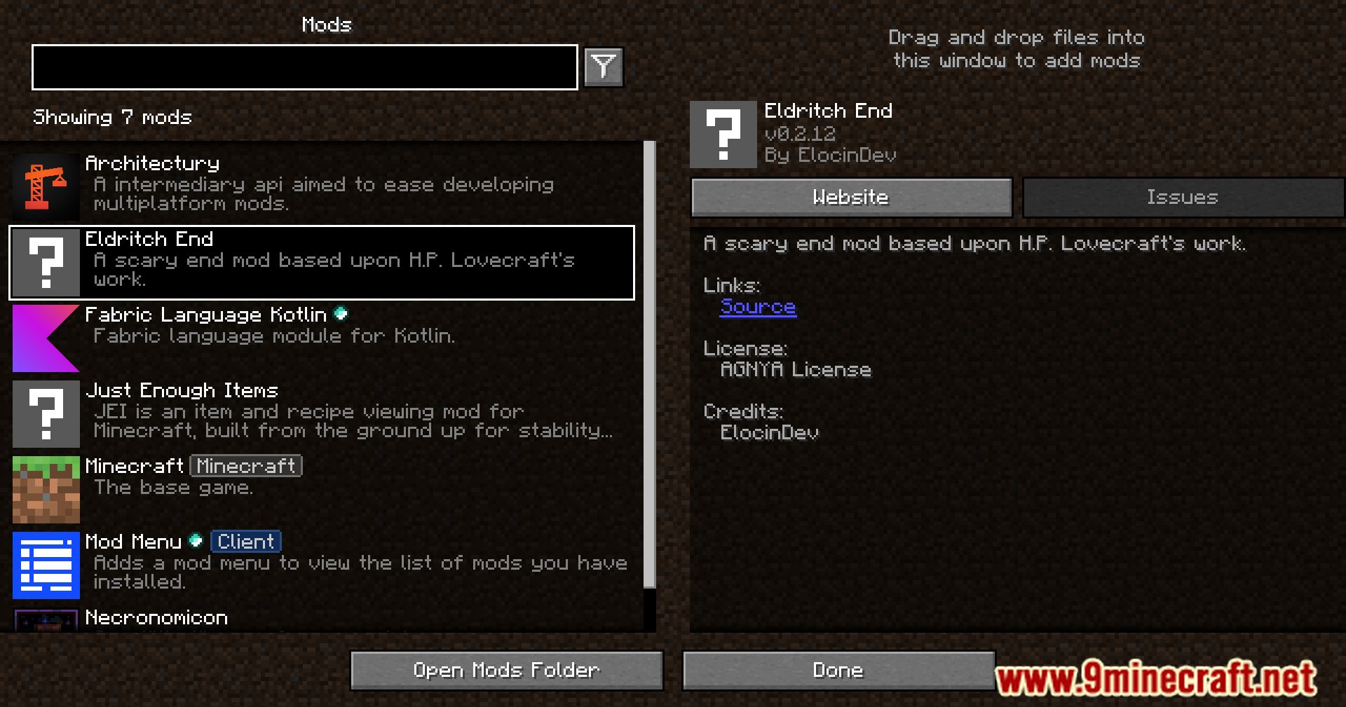 description_0 Eldritch End Mod (1.20.1) - Journey into Madness
