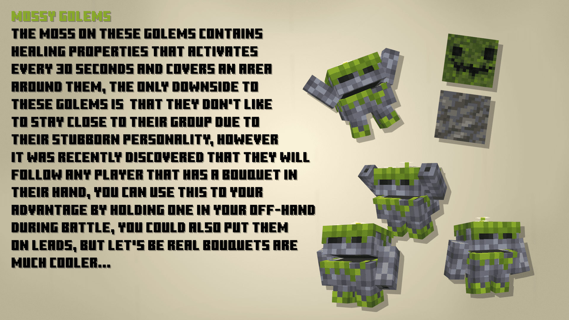 description_2 Miny Golems Mod (1.19.2) - Golems en Minecraft Leyendas