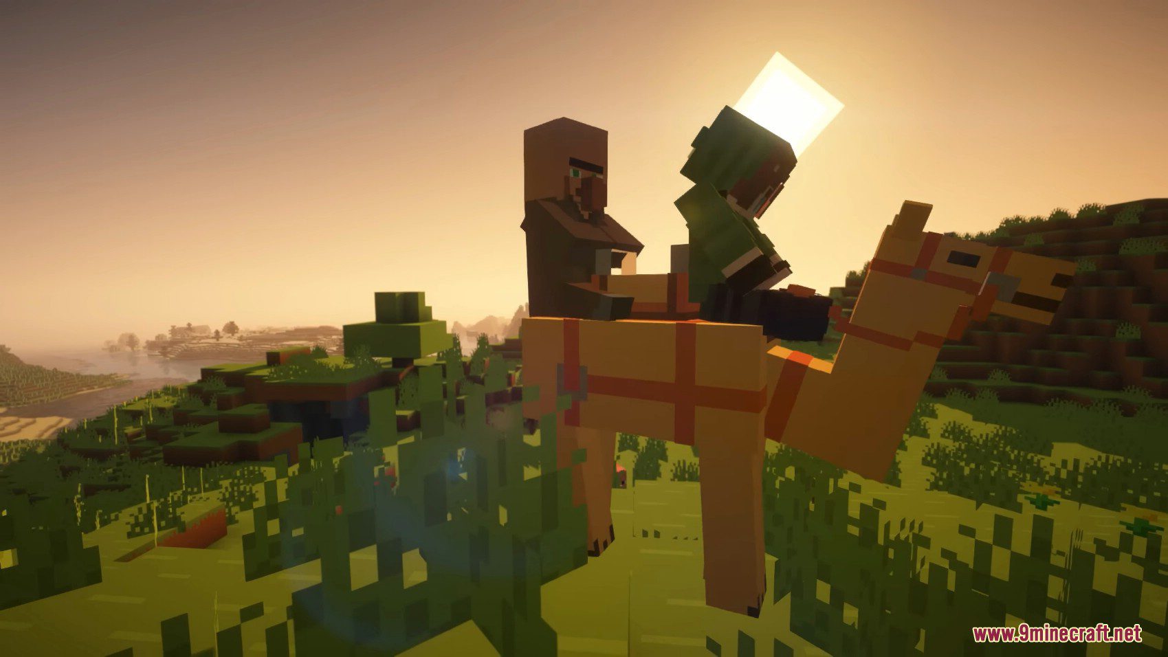 description_4 Villager Transportation Mod (1.20.4) - Viaje en camello