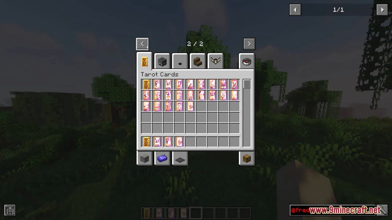 description_1 Tarot Cards Mod (1.20.4) - Cards have abilities