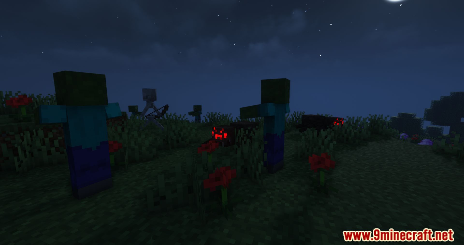description_7 Farsighted Mobs Mod (1.20.4) - Beware the enemy!