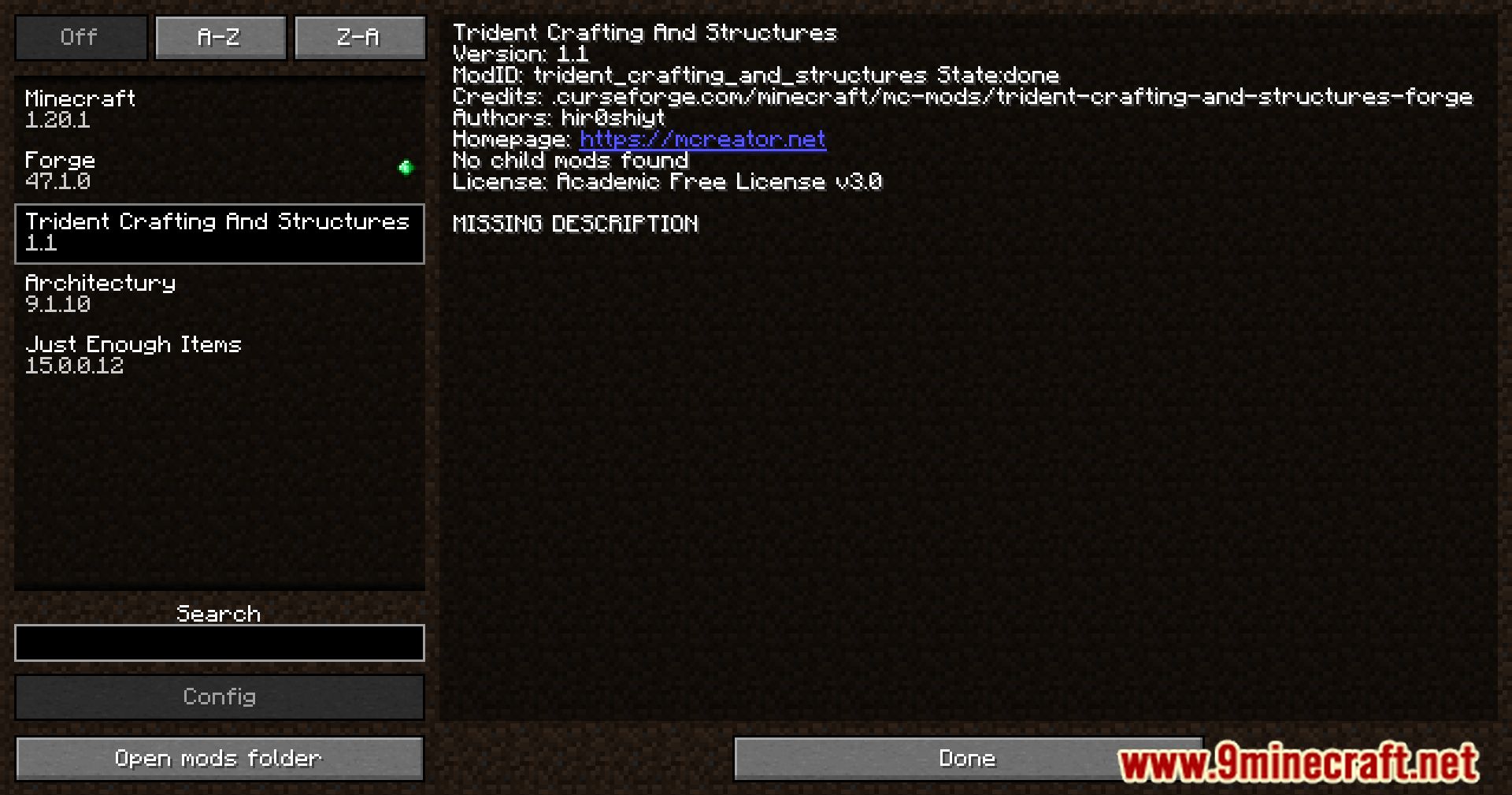 description_0 Trident Crafting & Structures Mod - Unlock the Depths