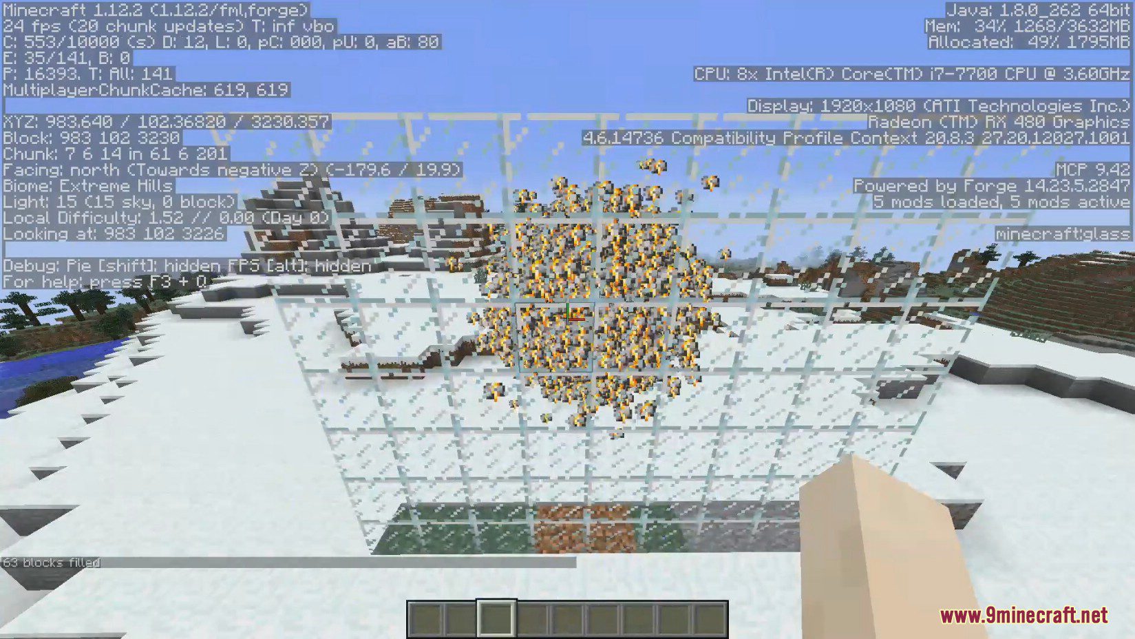 image 6 for Particle Detection Mode (1.12.2) - Frustum to select particles from the player's field of view