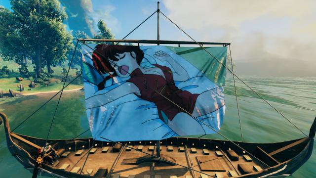 image 21 for Мод для Valheim Animated Girl Sails the Tall Ship, версия 4.