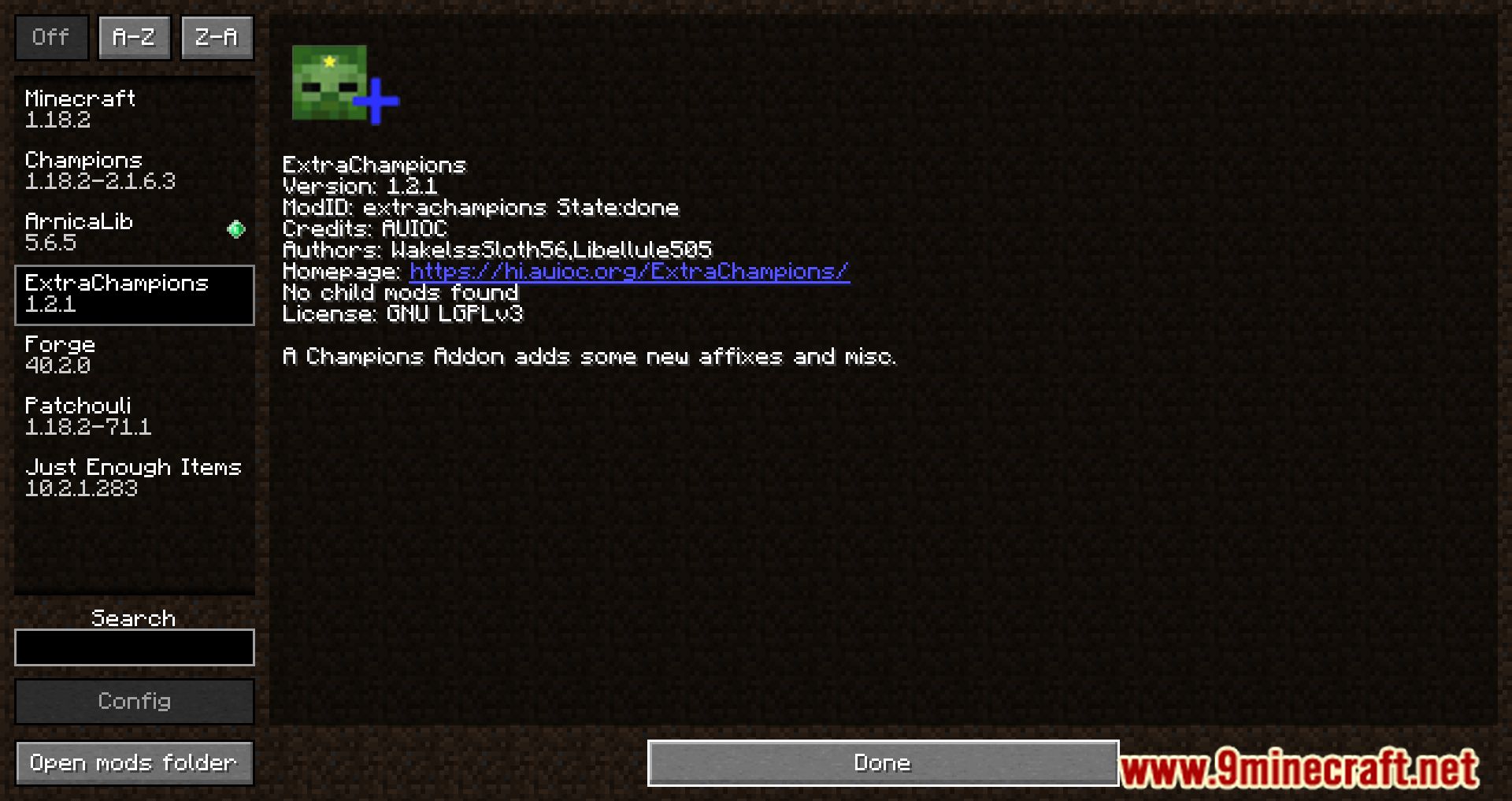description_0 Mod ExtraChampions (1.18.2) - adds new affixes