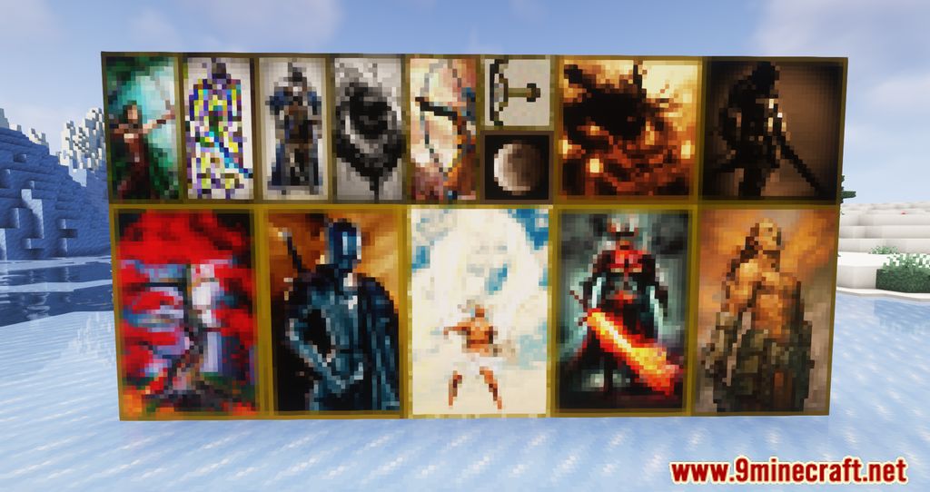 description_0 Medieval Paintings Mod 1.20.1 - Украсьте свои средневековые замки