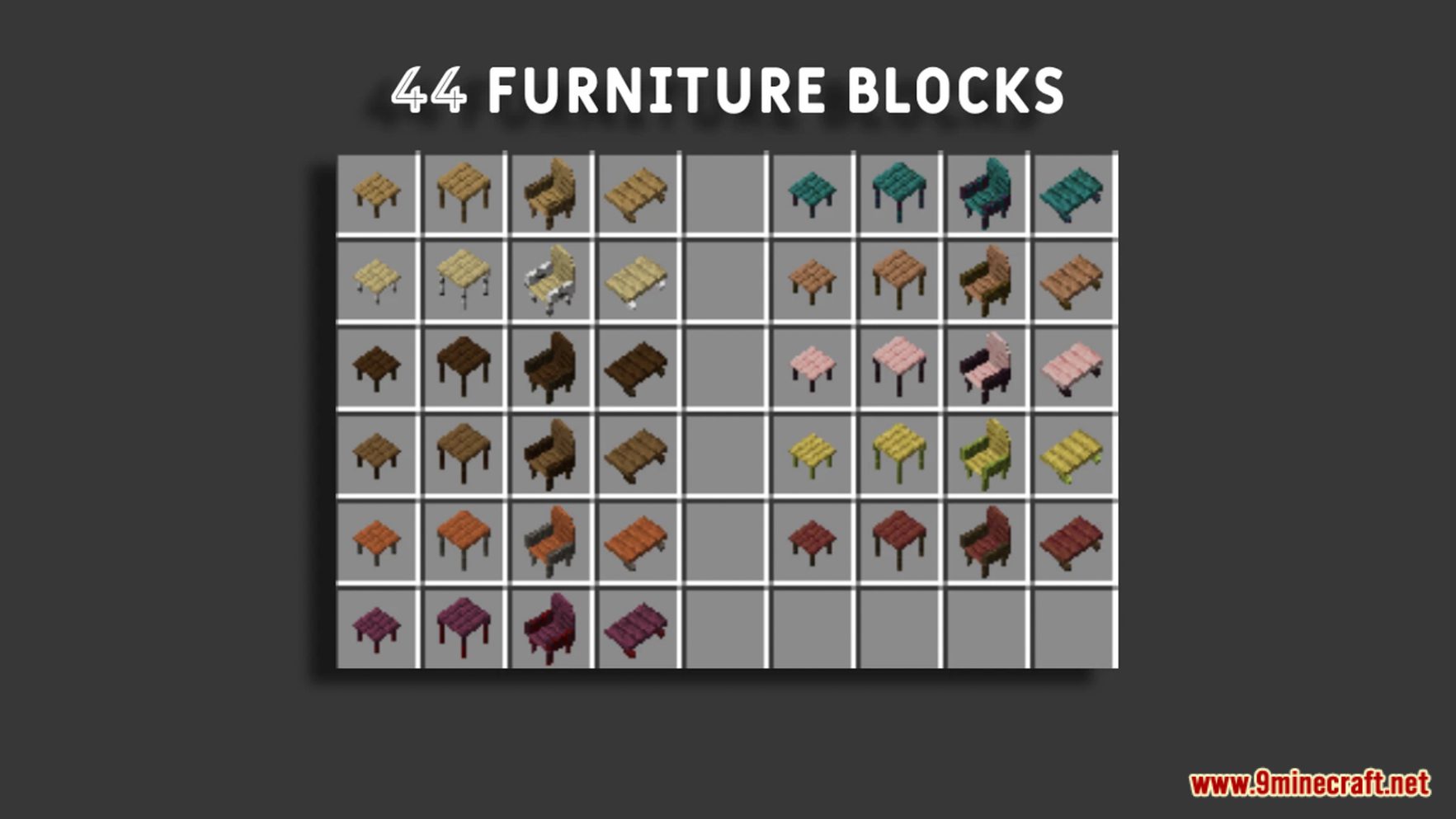 description_3 Simple Furniture Ver. 2 Data Pack (1.20.2, 1.19.4) - enrich your Minecraft world!