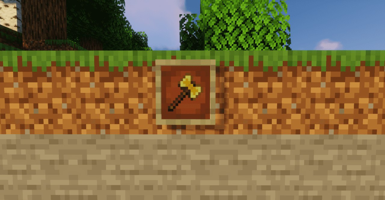 image 1 for Piglin Warriors es un pequeño paquete de expansión para la versión 1.19.4 de Minecraft, que tiene como objetivo mejorar significativamente las batallas de Piglin en el Mundo Inferior. De hecho, su aspecto textural permaneció sin cambios, probablemente el autor solo hizo algunos ajustes menores.  El único cambio significativo fue en las armas de los lechones. Como es sabido, como arma de cerdito usa un hacha de oro. Por lo tanto, fue su textura la que fue mejorada significativamente por el autor. Ahora el hacha aparece visualmente como un arma real y poderosa, y no solo una herramienta para registrar. El jugador también tiene la opción de usar un hacha de oro con una textura actualizada.