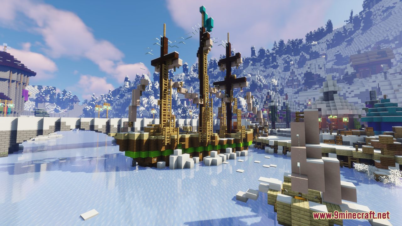 description_1 Minecraft Frozen - Allendale Mapa (1.20.4, 1.19.4) - Reino del Viento Noruego