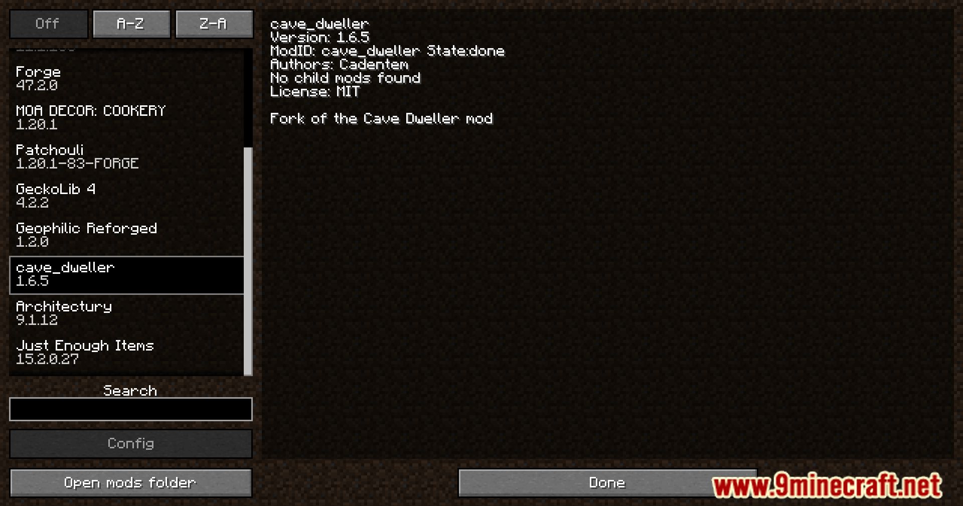 description_0 Better Cave Dweller Mod 1.20.1 - усиливает фактор страха