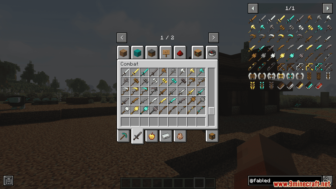 description_0 Fabled Weaponry Mod (1.20.1) - Além do hack & Slash