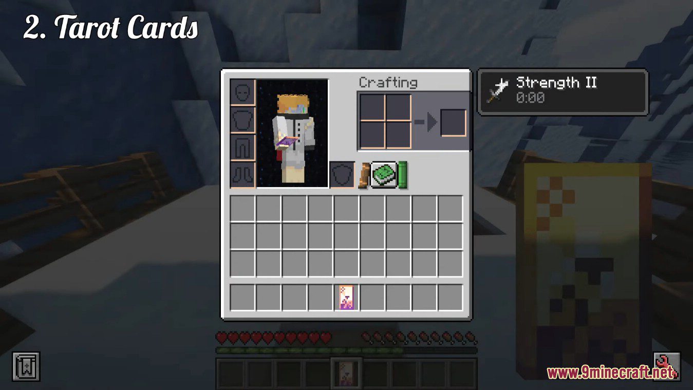 description_4 Tarot Cards Mod (1.20.4) - Cards have abilities