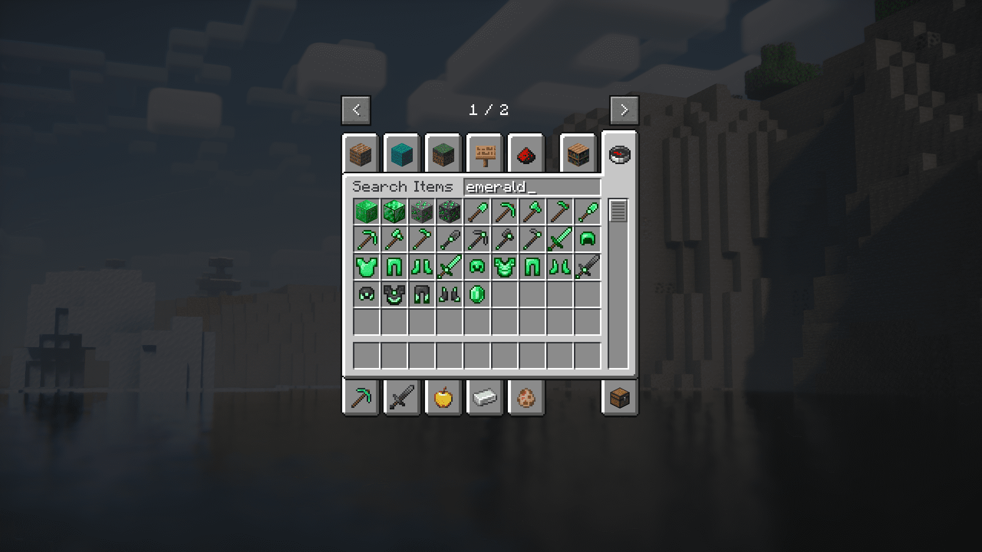 image 2 for Mod Pure Emerald Vehicles (1.20.6) - Emerald vehicles, weapons and armor