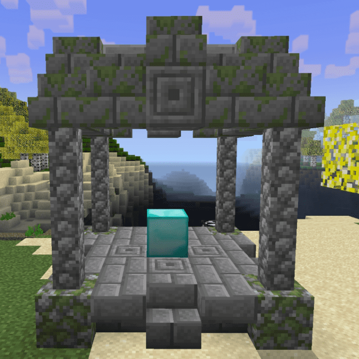 image 1 for Дополнение Teleport Stone (1.20) - режим быстрого перемещения MCPE/Bedrock
