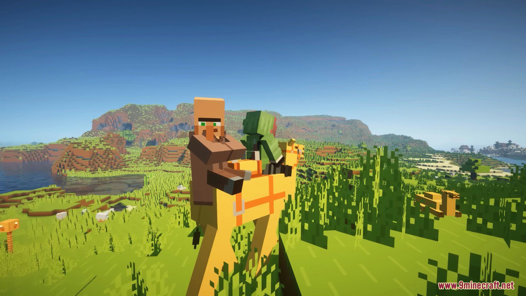 description_2 Villager Transportation Mod (1.20.4) - Viaje en camello
