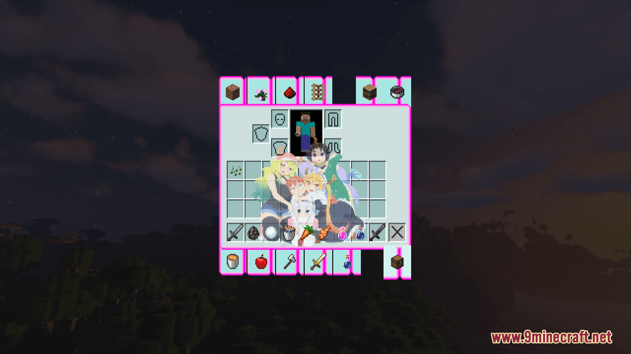 description_6 Kobayashi-sanchi no Maidragon Custom GUI Resource Pack (1.19.4, 1.19.2) - Pacote de Textura