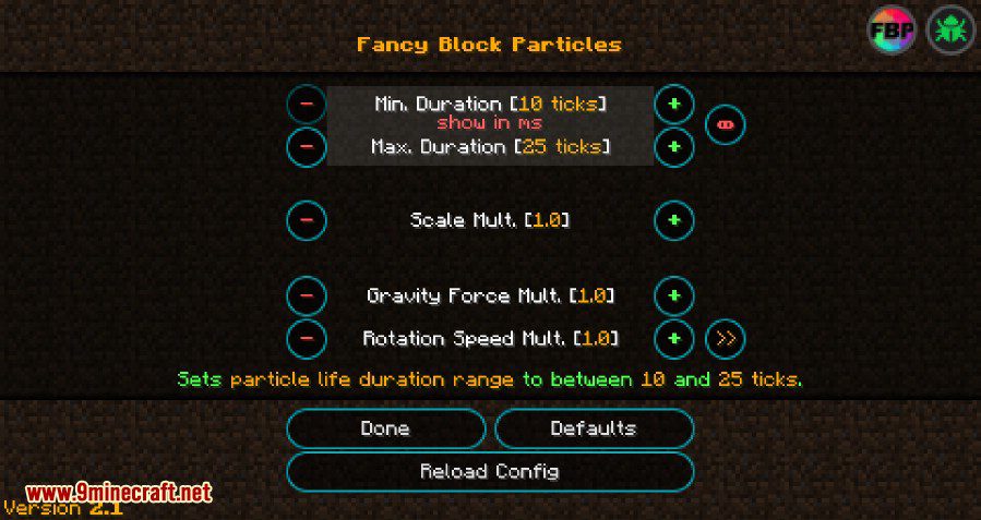 image 1 for Fancy Block Particle Mod (1.20.4) - 3D разбитые частицы