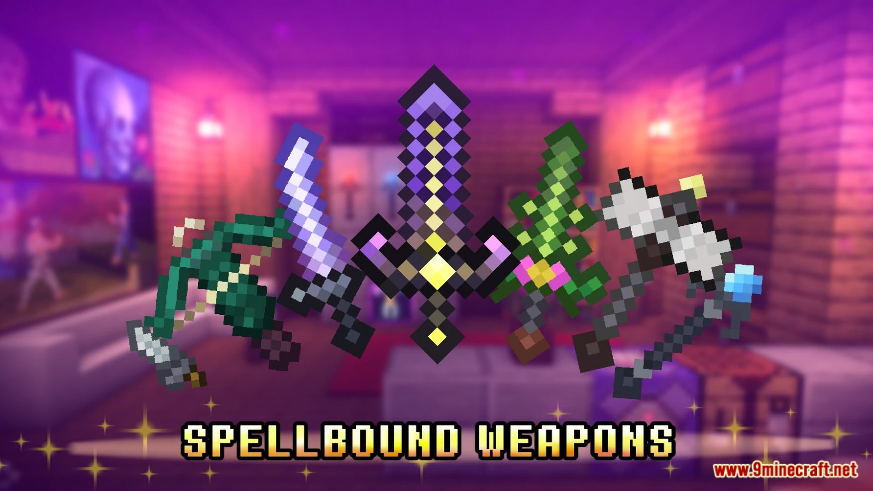 description_7 Spellbound Weapons Data Pack (1.19.4, 1.19.2) - больше оружия!