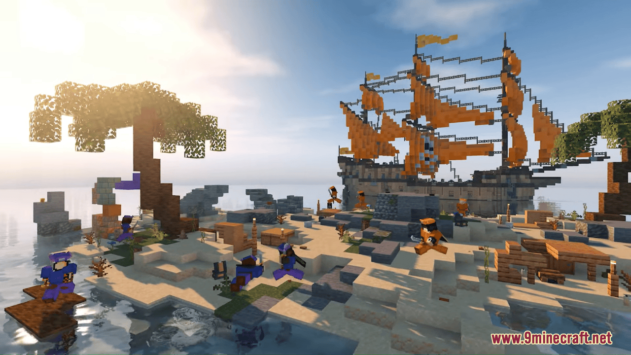 description_6 Crafty Cannoneers Map (1.20.4, 1.19.4) - Pirate Wars