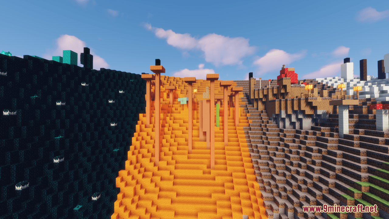description_1 Parkour Illusion Map (1.20.4, 1.19.4) - parkour on the Mobius strip