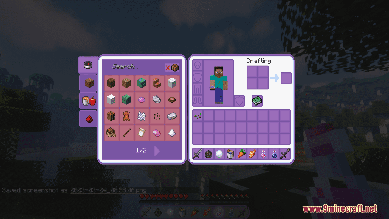 description_5 Purple GUI Resource Packs (1.20.2, 1.20.1, 1.20) - Texture Packs