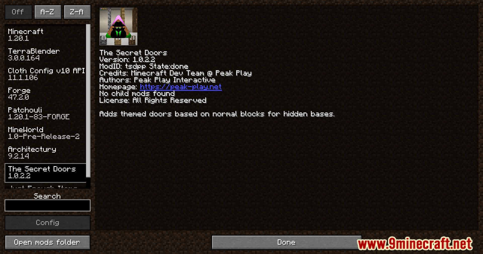 image 1 for Hidden Doors Mod (1.20.4) - secret construction technologies in Minecraft