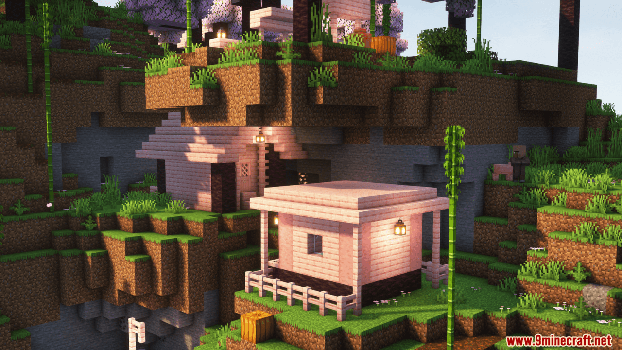 image 1 for Cherry Grove Villages Mod (1.20.4) - villages with vanilla design buildings