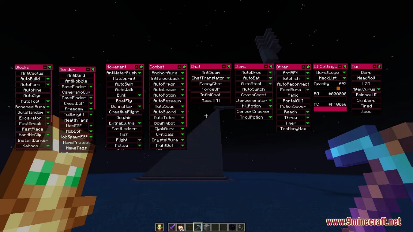 description_22 Wurst Client Mod (1.20.4) - лучший обходной путь в Minecraft