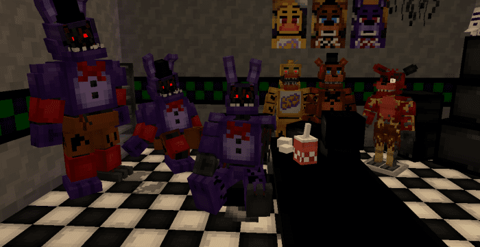image 11 para FNAF Decoración Plugin (1.20) - MCPE/Bedrock mod